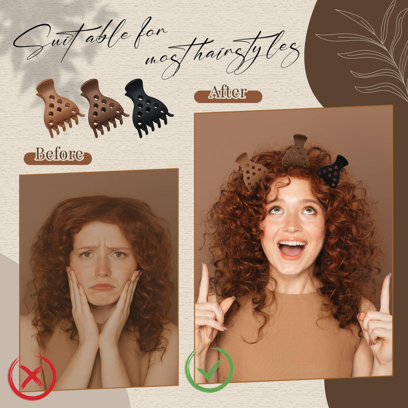  [AUSTRALIA] - 18 Pcs Root Lifting Hair Clips for Curly Thick & Thin Hair, Roller Jaw Clamps for Women Supports & Creates Natural Volume Curls, No Crease Root Lifting Clips Styling Accessories