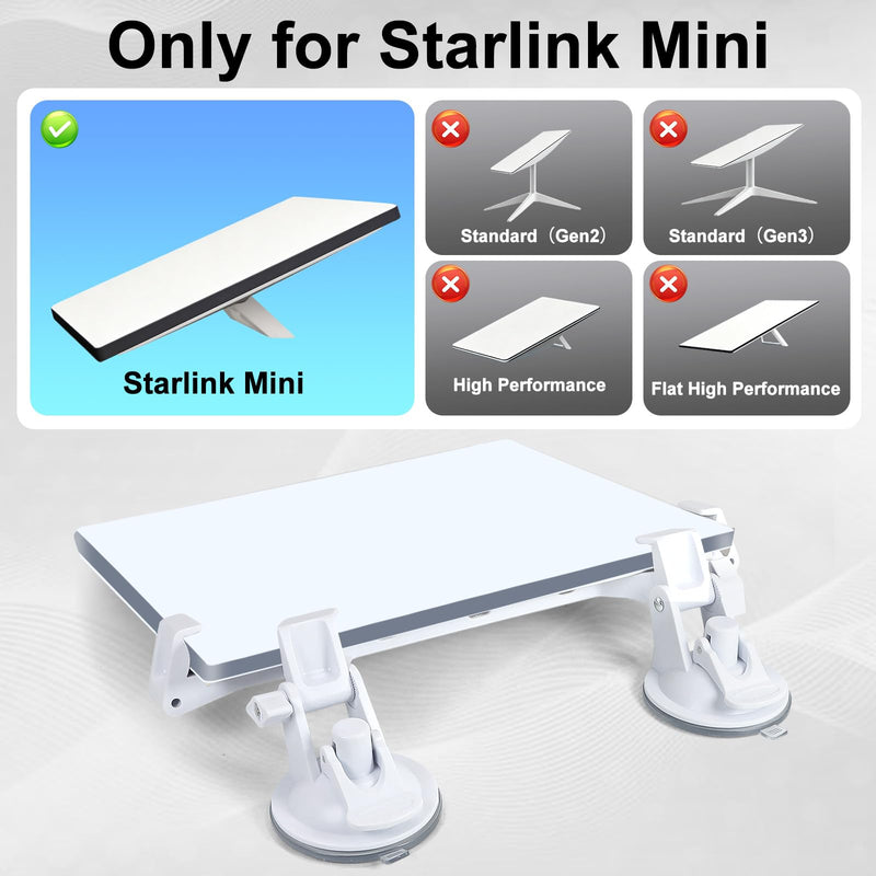 Dashboard Mount for Starlink Mini Suction Cup Car Mount | Dash& Windshield，Stable Vehicle Bracket，for Smooth Driving & Steady Satellite Signal