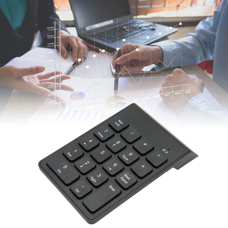 2.4G Wireless Numeric Keypad 18 Keys Chocolate Keys Numpad Plug and Play with Ergonomic Tilt for Tablet Computer