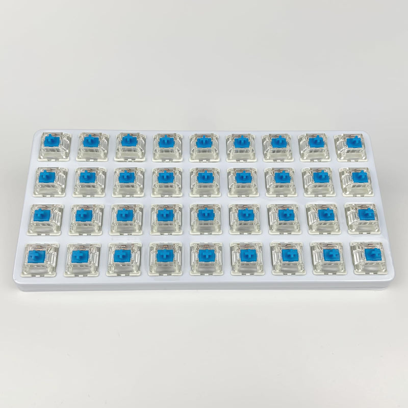 Gateron G Blue Pro 3.0 Switches Pre-lubed 3pin RGB SMD Clicky for Gaming Mechanical Keyboard (36Pcs, Pro Blue 3.0) 36Pcs Pro Blue 3.0-3pin
