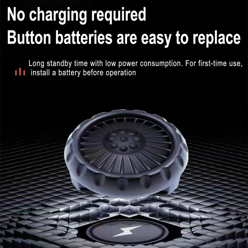 Bluetooth Wireless PTT Push-to-Talk Button, IP67 Waterproof PTT Button Switch for Zello & PoC Apps, Hands-Free Walkie Talkie Button for Android iOS, Car Motorcycle Cycling