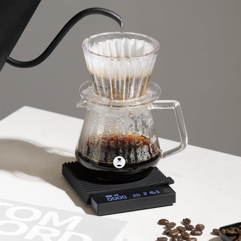 TIMEMORE Basic Mini Coffee Scale, Multifunction Electronic Espresso Scale, Weigh Digital Drip Cone Scale with Timer, Ultra Thin and LightMini Digital Food Kitchen Scale for Baking, Cooking Black