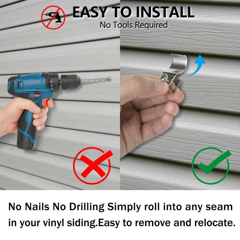 Ring Camera Vinyl Siding Wall Mounts No Drill 360 Degree Adjustable,Compatible with Ring Stick up Cam & Ring Indoor Cam（2Pack White）