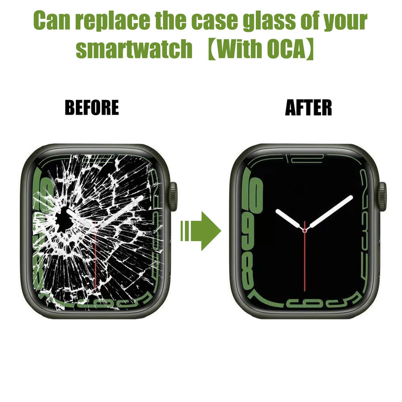 New Touch Screen Digitizer Replacement compatible with Apple Watch Series 5 / SE 44mm [With touch function] with Specialized Repair Tools Kit. (No LCD Digitizer)-With OCA adhesive