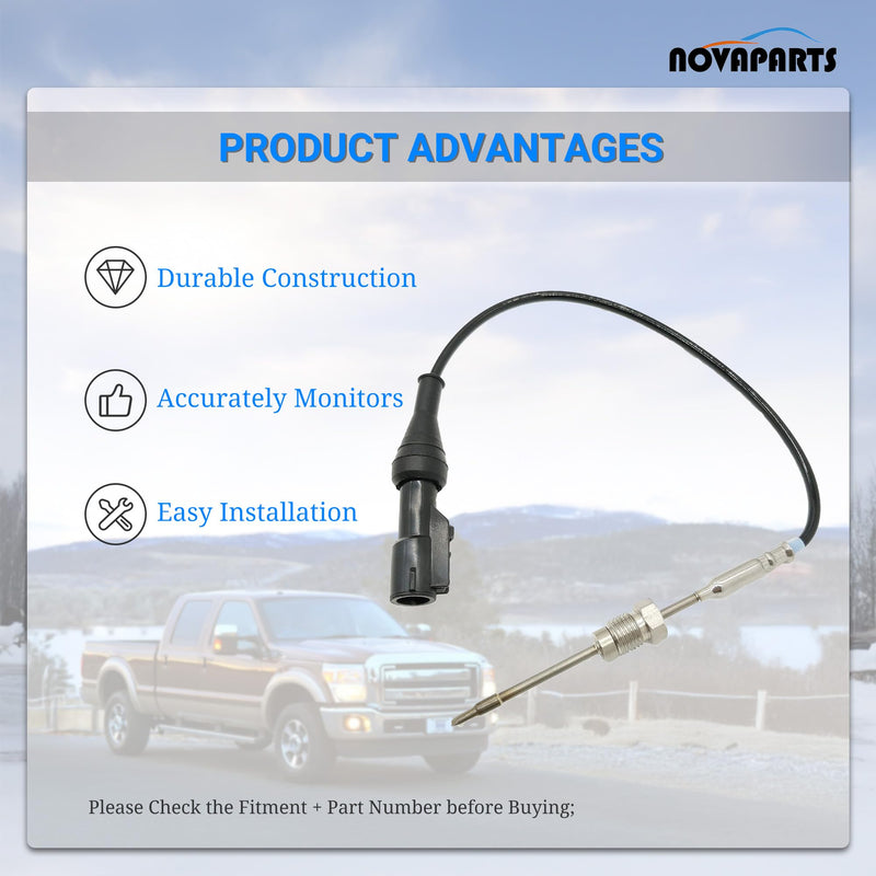 Exhaust Gas Temperature Sensor EGT Sensor for 2008 2009 2010 Ford F250 F350 F450 Ford F550 Super Duty 6.4L V8 Diesel Powerstroke 8C3Z5J213D 7C3Z12B591B