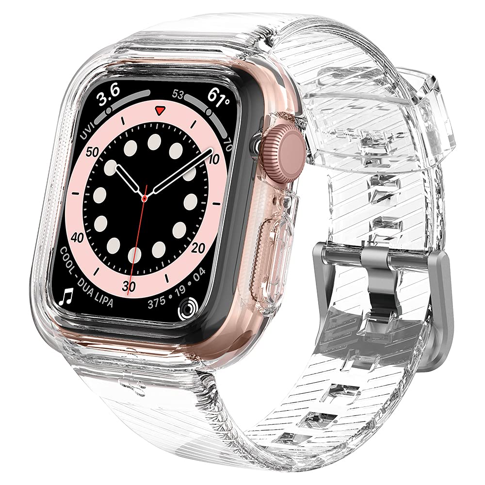 Spigen Liquid Crystal Pro Designed for Clear Apple Watch Band with Case Series SE2/6/SE/5/4 (40mm) - Crystal Clear