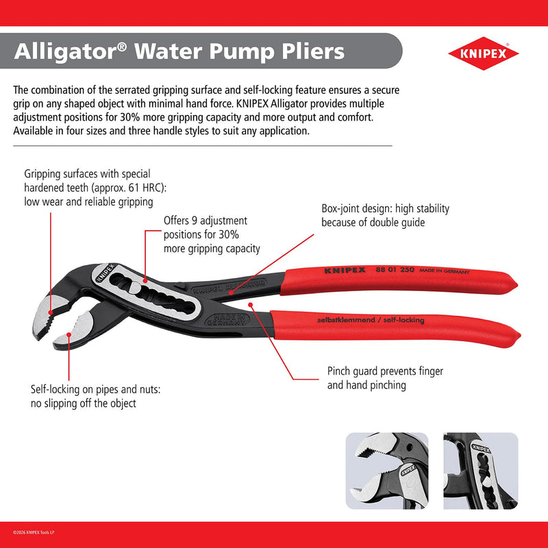 KNIPEX 88 08 250 US 1,000V Insulated Alligator Pliers