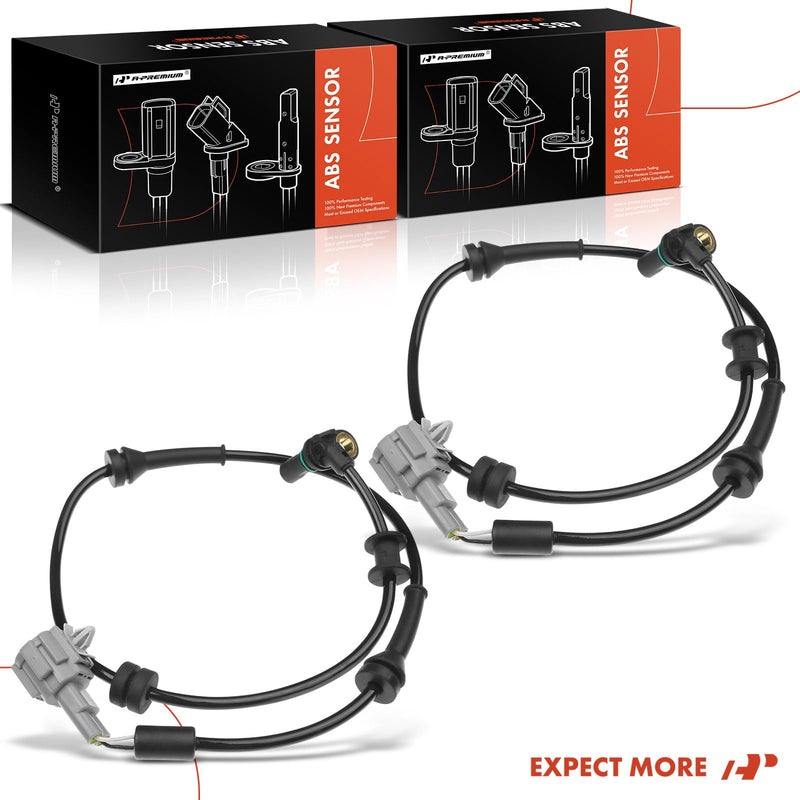  [AUSTRALIA] - A-Premium ABS Wheel Speed Sensor Compatible with Nissan & Infiniti Models - Titan 2008-2011, Armada 2008-2012, QX56 2008-2010 - Front Driver and Passenger Side, 2-PC Set, Replace# D7910-ZR00B