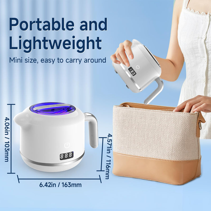 AURTEC Ultrasonic Cleaner UV Light 180ml Steel Tank for Dental Jewelry | Quiet Operation, Touch Control & Viewing Window, Cleans Retainer, Aligners, Denture, Night Guard & Jewelry
