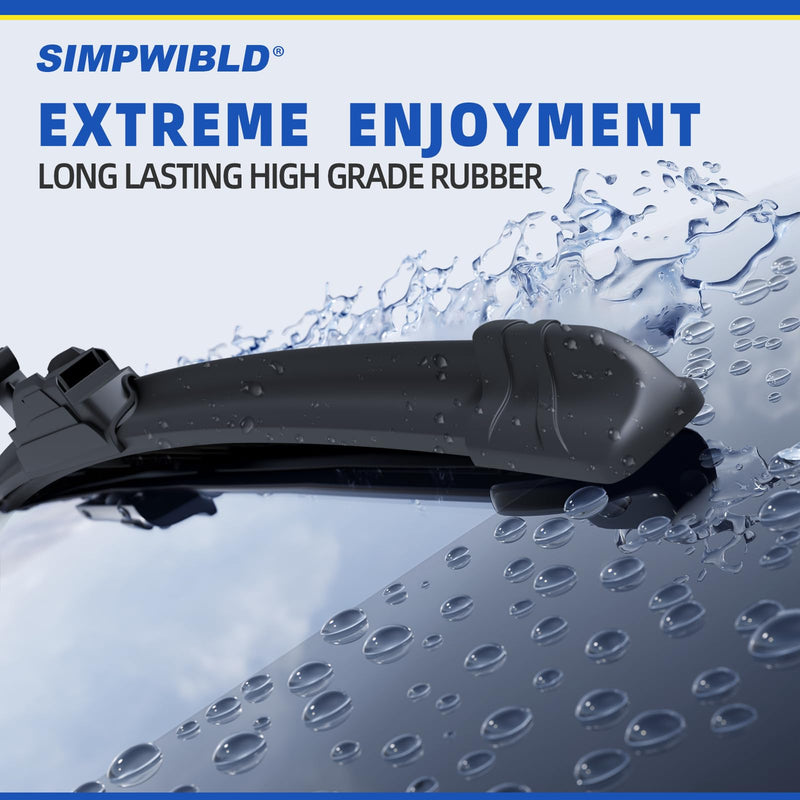 2 Factory Wiper Blades Replacement For 2006-2015 Honda Civic/2005-2020 Honda Odyssey/2004-2006 Lexus RX330 Original Equipment Windshield Wiper Blades Set 26"+22" (Set of 2) U/J HOOK 26" + 22" U-Hook