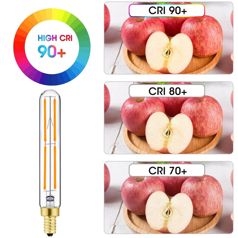 E12 LED Bulb Dimmable 6W Equal Warm White 2700K T6 T6.5 E12 Candelabra Bulb 60 watt for Chandeliers,Ceiling Fan,Pendant,Wall sconces AC120V 600LM e12 Light Bulb 6Pack 6w=60w 2700k Warm White