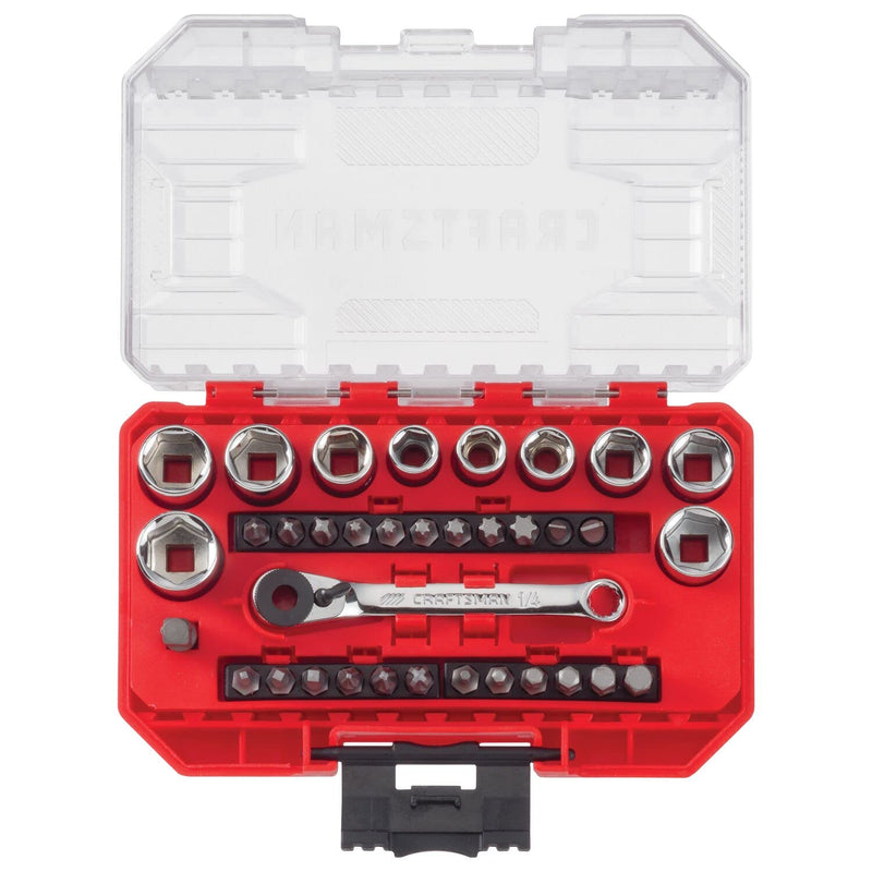 CRAFTSMAN Socket Set, SAE and Metric 1/4-in. Drive, 35 Piece (CMMT12005LZ) Socket Set (New Package)