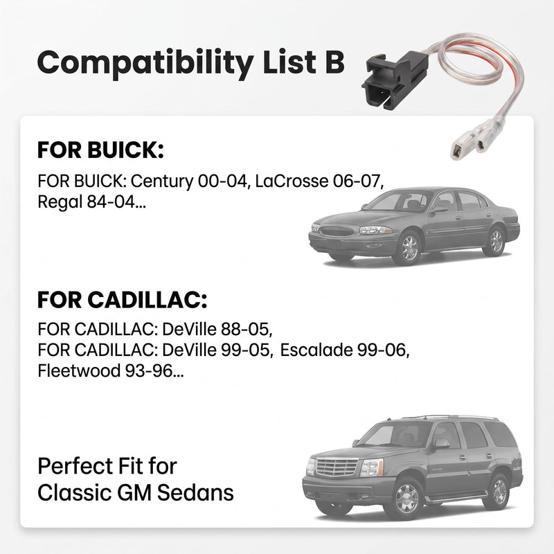 Door Speaker Wiring Harness for Chevy GMC Silverado Sierra 1995-2009 4PCS | Speaker wire harness compatible with Chevy Silverado GMC Sierra 1500 2500 1995-2009 aftermarket audio speaker adapter 4pcs