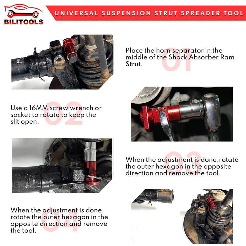 BILITOOLS Strut Spreader Tool Universal Suspension Strut Steering Knuckle Spindle Spreader 5.0 – 10.5 mm Strut Spreader - Universal