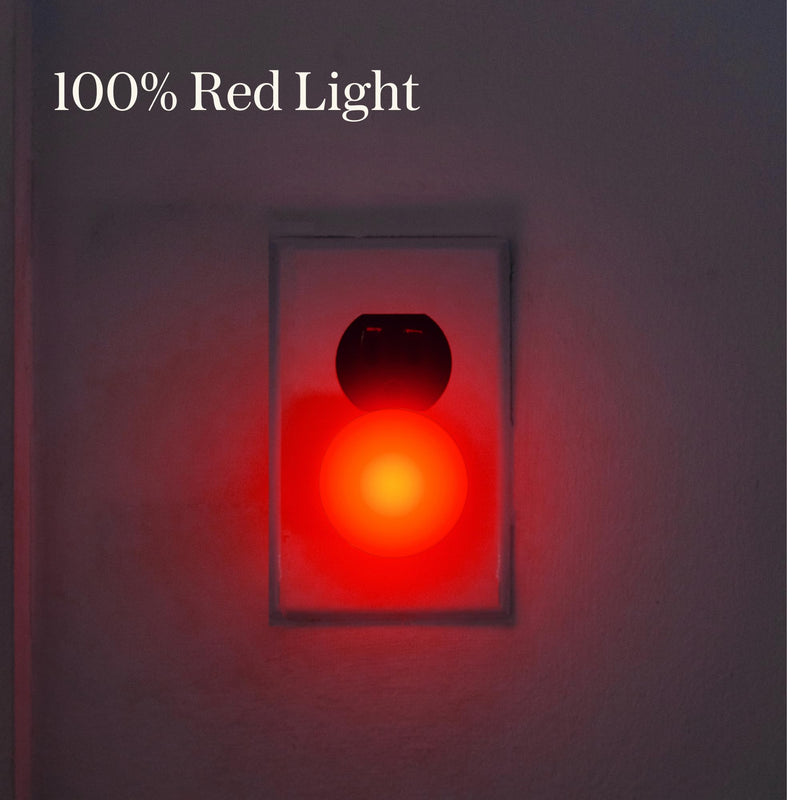 Loftie Night Lights Plug into Wall - 0.5W Plug in Night Light - Red Glow, Wall Light Sensing Dusk to Dawn - 2000K, UL Certified - Nightlight for Bathroom, Hallway, Bedroom Decor, Kitchen, 3-Pack