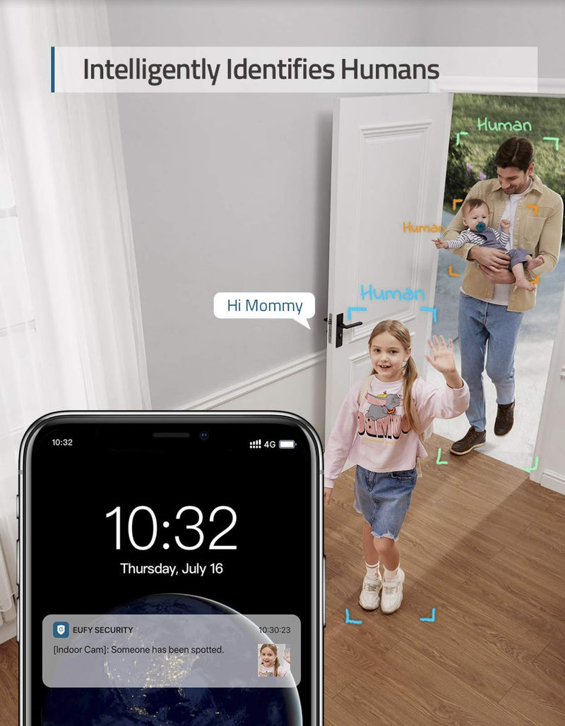 eufy Security Indoor Cam C120 & P24, 2K, Indoor Security Camera, Wi-Fi Plug-in Camera, Human & Pet AI, Voice Assistant Compatibility, Night Vision, HomeBase not Compatible