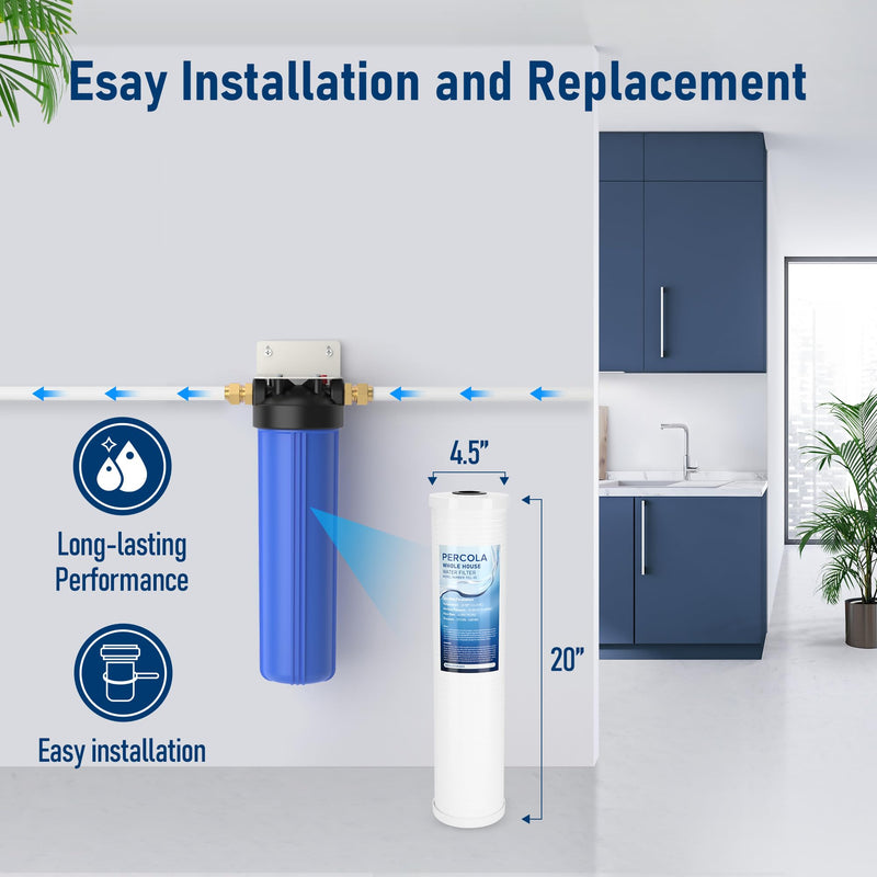 AP810-2 Large Capacity Whole House Replacement Water Filter Drop-in Cartridge, Use with AP802 Systems, 20 X 4.5 Inches (1 Pack)
