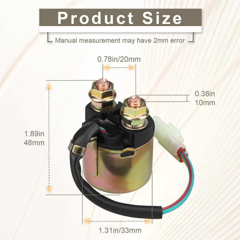 Starter Solenoid Relay for Honda TRX350 Fourtrax Rancher 420 400 350 Foreman 400 500 520 Rubicon 500 520 Rincon 650 680 Sportrax 90 SND6073 35850-HM7-000