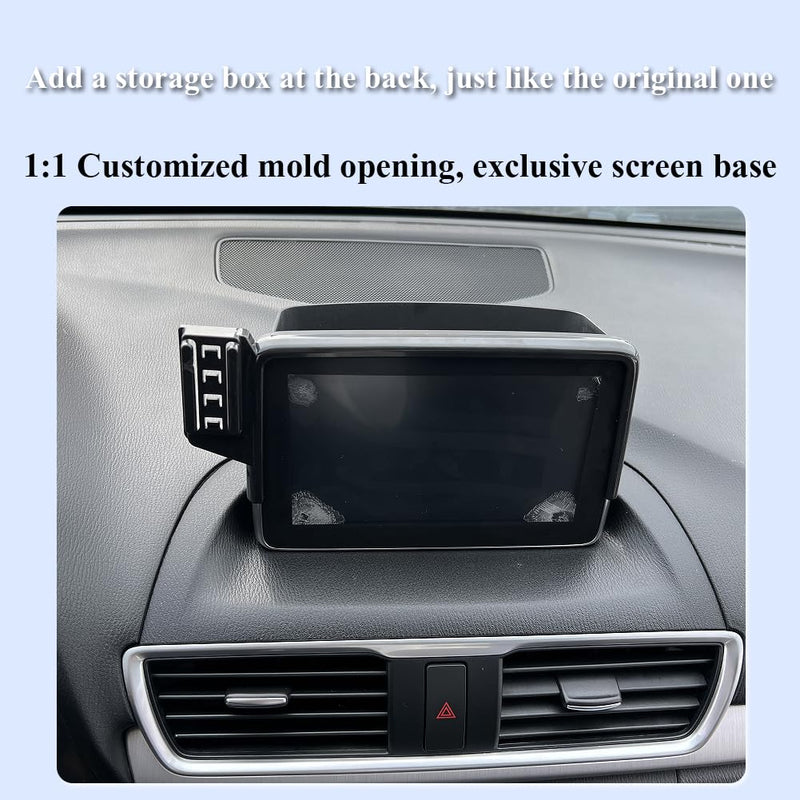Car Phone Holder for Mazda 3 / CX-3 Auto Accessories [Only for Mazda 3 2014-2016 & 2016-2021 CX3 7" Screen] [Auto Lock Hands Free Cell Phone Mount Car fits for iPhone & All Smartphones] For Mazda 3 2014-2016 & 2016-2021 CX-3 7" Screen