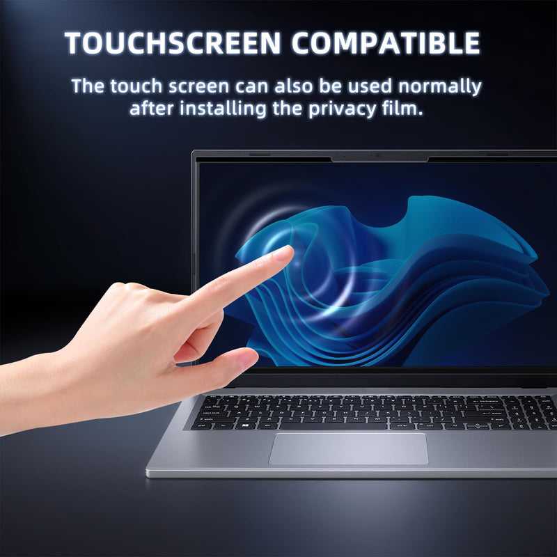 Nano-Adsorption Laptop Privacy Screen 16 inch 16:9, Removable Laptop Privacy Screen Protector, Anti Glare Blue Light Touchscreen compatible, Computer Private Filter 16" 16: 9