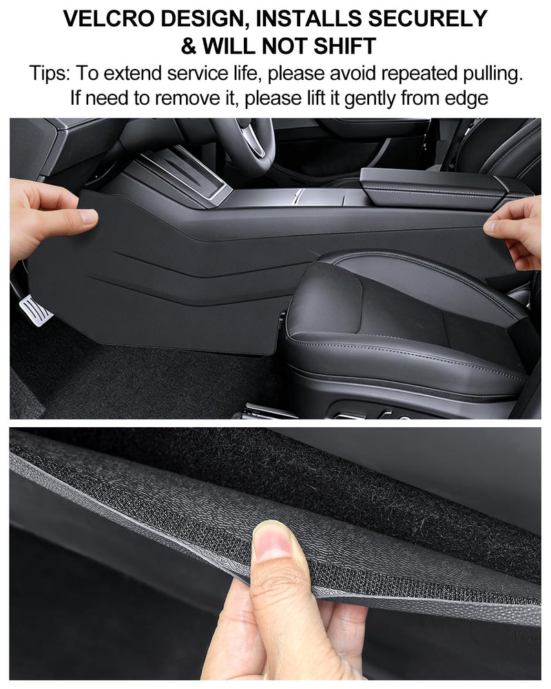 Front Seat Side Anti-Kick Mat for Tesla Model Y Juniper 2025 2026, Center Console Side Anti-Dirty Mats for Tesla, Waterproof & Dust Resistant Protector Cover Model Y Interior Accessories