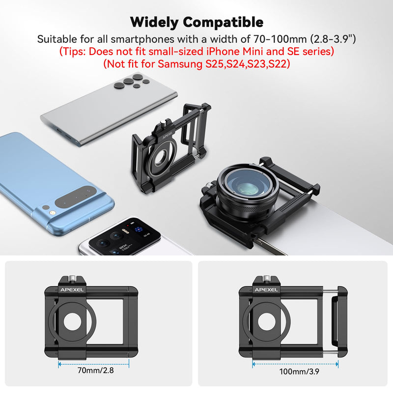 Macro Lens Kit for Smartphone, 10-20X Micro Phone Lens with Universal Lens Clip, HD Magnifier Photography Lens for iPhone Android Phone (Fits for Almost All Phone), Phone Macro Lens Attachment Blue