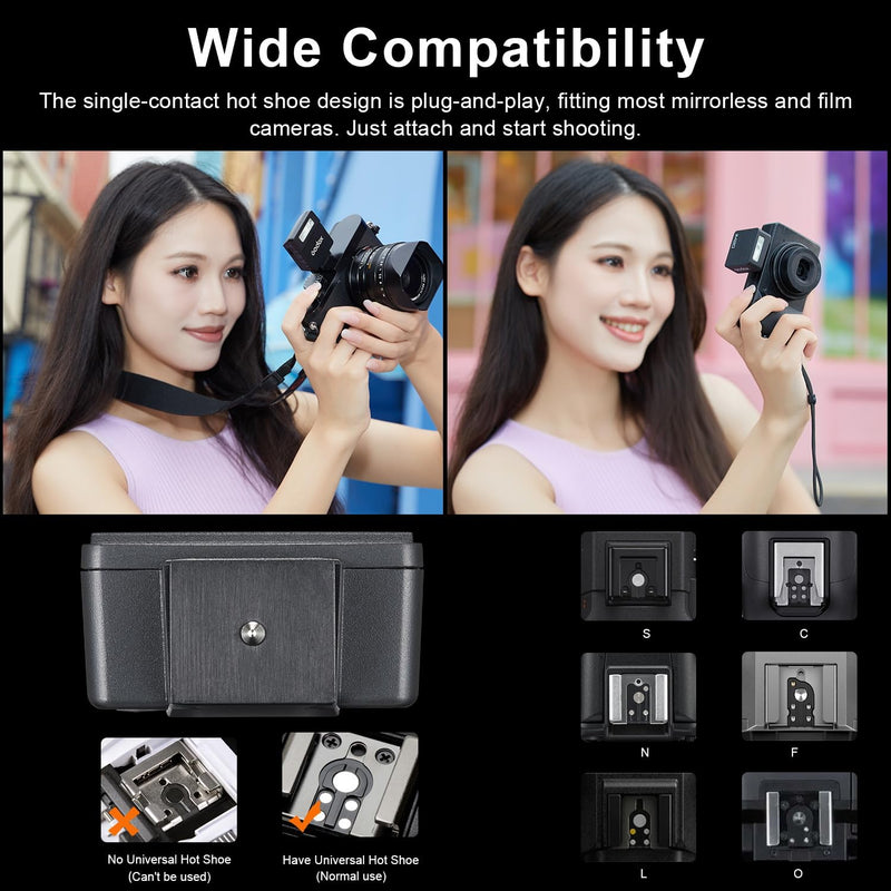 Godox Flash Godox iM20 Mini Flash Camera Flash with iM20DF White Diffuser - Black Color iM20(Black)+iM20DF