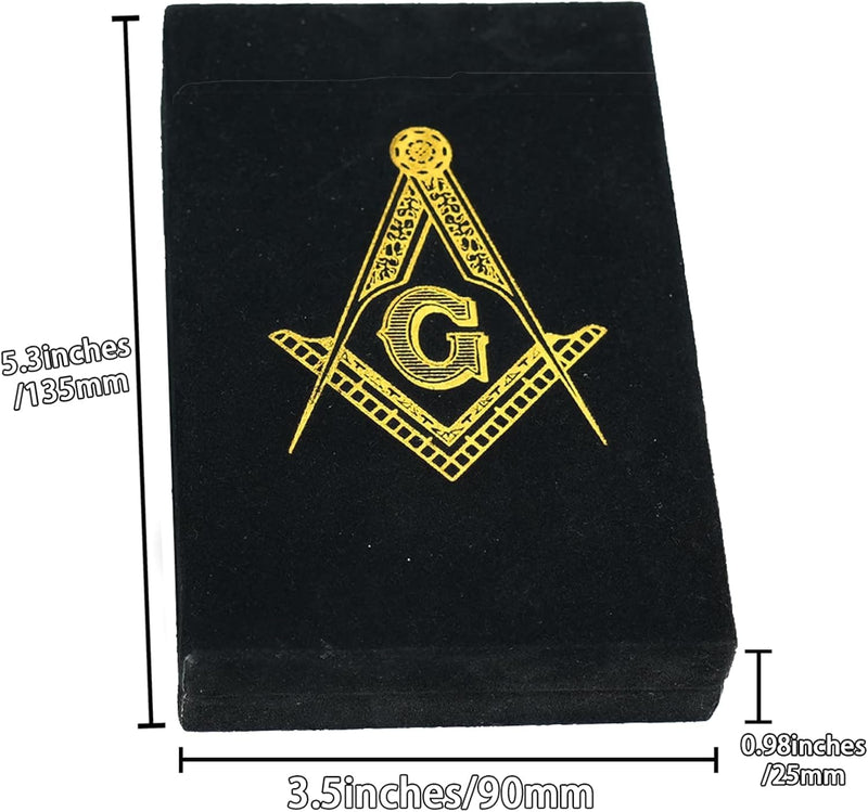 Imasoner Bondi Blue Enamel Masonic Working Tool Set, Miniature Freemason Ritual Tools with Velvet Box, Perfect Ceremonial Gift Set for Freemasons