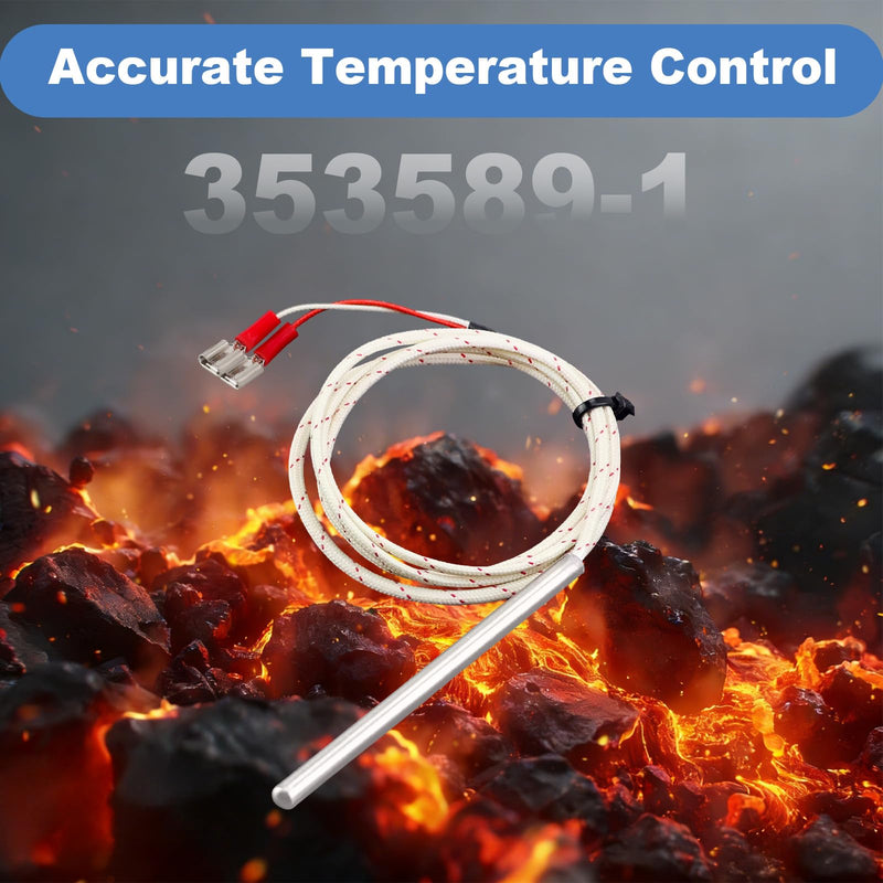 353589-1 Oven Temperature Sensor Probe Compatible with Vulcan Hart Commercial Ovens WKGD ECO2D ECO4D ECO6D GCO2D GCO4S SG4D SG6D VC4EC VC4GD VC4GS VC6EC VC6ED, Replacement 00-353589-00001 354319-1