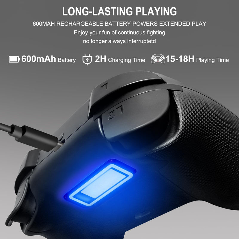 Joso Mobile Gaming Controller, Wireless Game Controller for iPad/Tablet/iPhone/Android/Switch/Switch 2/Lite/OLED/PC, Handheld Gamepad with Hall Effect Joysticks/Triggers/6-Axis Gyro - Black