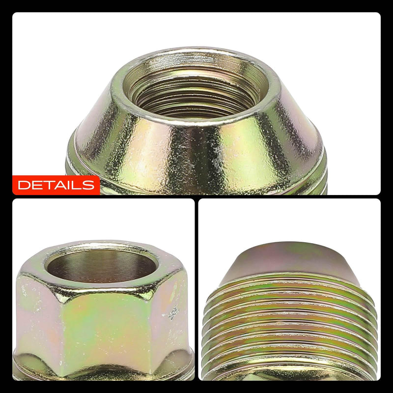 A-Premium 16Pcs M12-1.50 Steel Wheel Lug Nuts Compatible with Chevrolet | for Aveo 2005-2011 Aveo5 2006 2011 Pontiac G3 Wave Wave5 Front and Rear Side