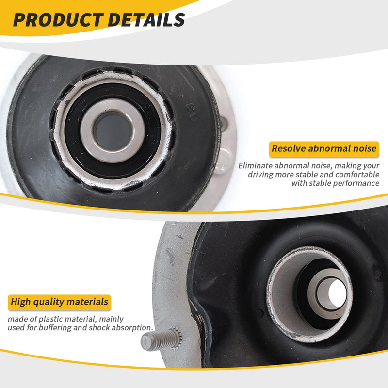 MUNIK 2PCS 31336760943 Front Left Right Strut Mounts for 2002-2015 BMW E87 E88 E82 E90 E46 E60 E64 E63 E84 E83 E85 X1 X3 Z4 120i 318i 320i 330i 325i 335i 330Ci Replat # 31306767451