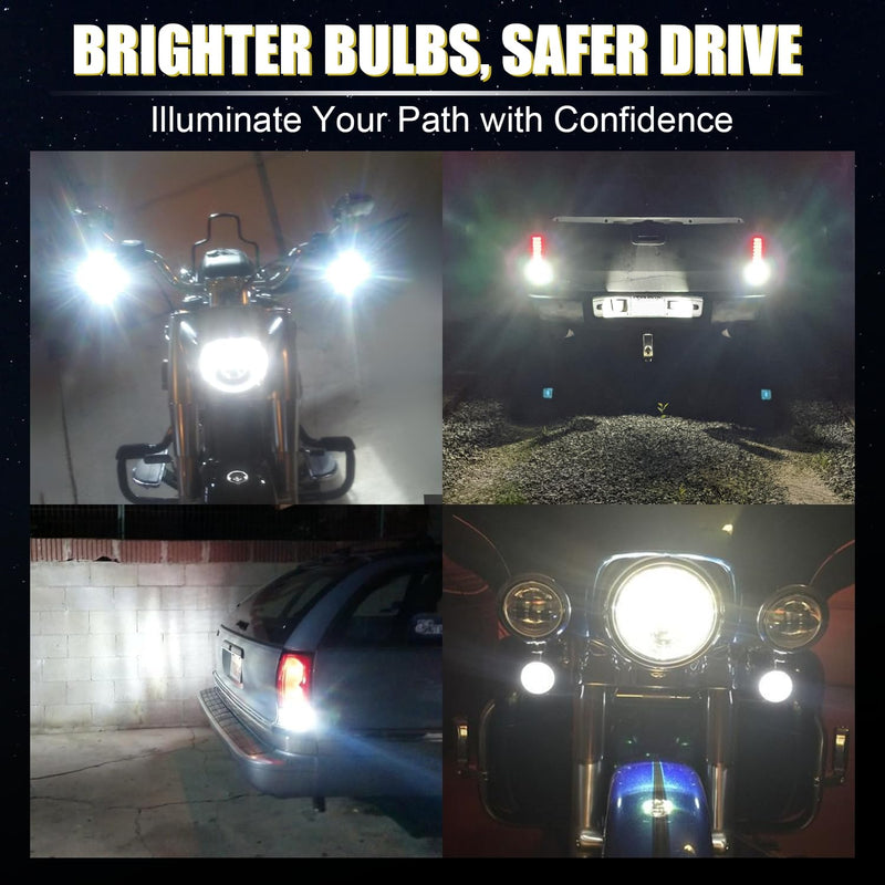 iBrightstar 1156 LED Bulb White, BA15S 1141 Camper Rv LED Lights Bulbs Super Bright for Back Up Reverse Lights Brake Tail Lights Turn Signal Lights, 2 Pack