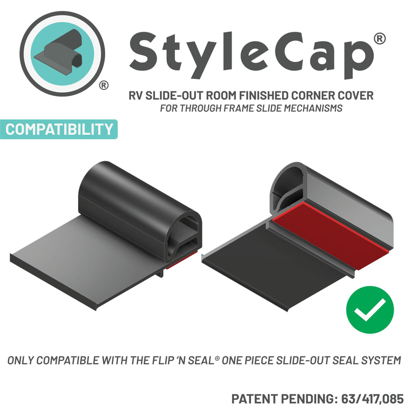 Flip 'N Seal StyleCap for use on Through Frame Slide-Out Room Mechanisms (2pcs) 2006546