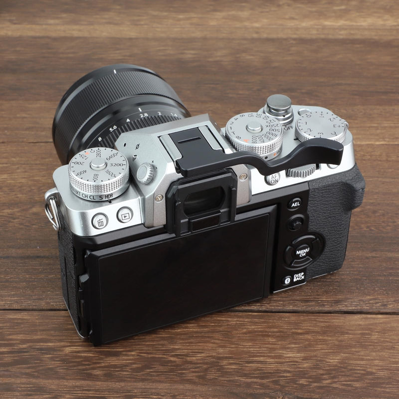Haoge THB-XT5B Hand Grip Metal Hot Shoe Thumb Up Rest for Fujifilm Fuji X-T5 Camera Black