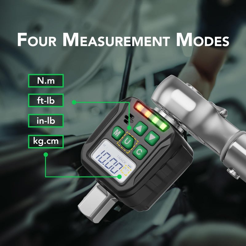 Digital Torque Wrench Adapter Set 1/2" Drive,Electric Wrenches,Snap on Digital Inch Pound Torque Wrench,1/4",3/8" Torque Adapter for Car,Motorcycle & Automotive (5-99.5 Ft-lb/6.75-135 Nm) 5-99.5 Ft-lb/6.75-135 Nm