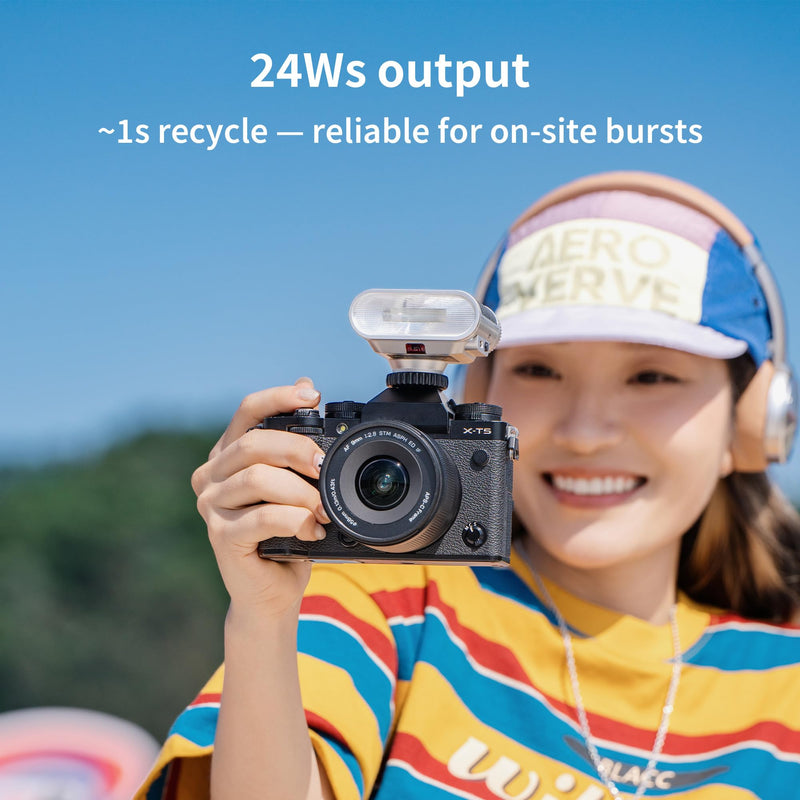 VILTROX Touchscreen TTL Flash for Sony, 1/8000s HSS Retro Flash GN12, 5600k 24Ws Compact Flash 1s Recycle Time, 800mAh Mini Flash for Portrait, S1/S2 Optical Trigger