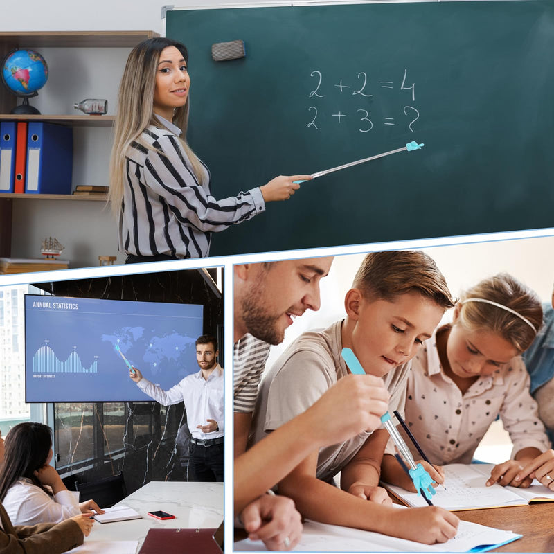 32 Pack Pointer Stick for Classroom, Extendable Multipurpose Teacher Pointer Stick Finger Pointers Sticks for Teachers Coach Presenter, Classroom Essentials(8 Colors) 32