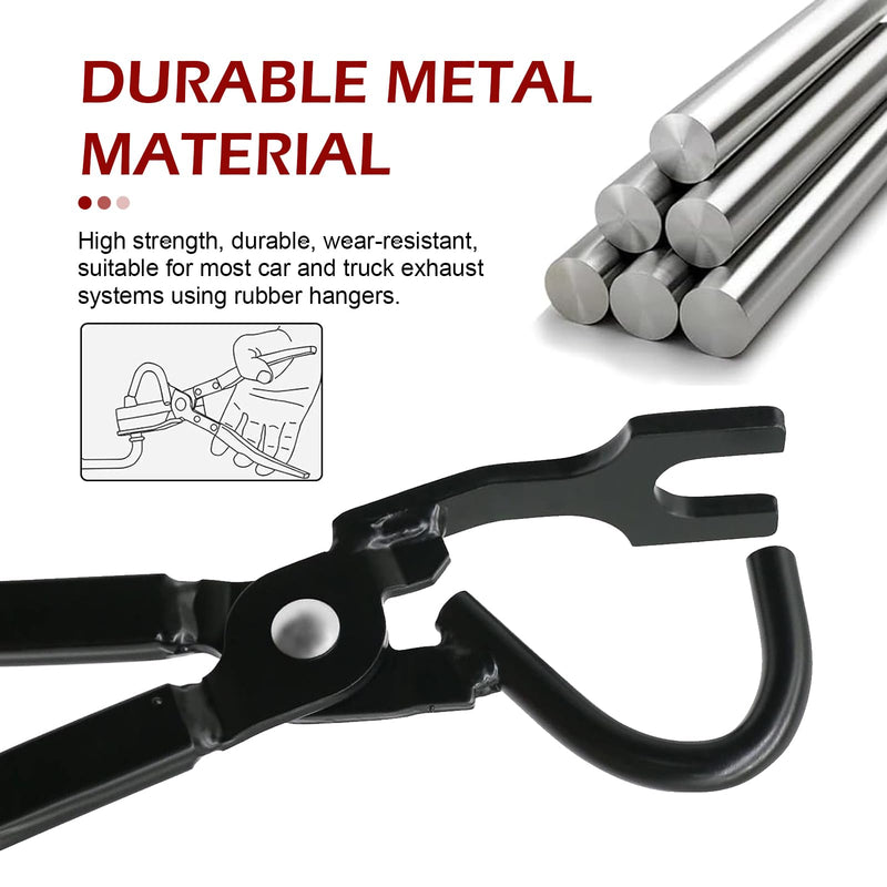 Exhaust Hanger Tool, Wear-resistant High-hardness Metal Bracket Removal Pliers, Rubber Hanger Support Removal Tool, Universal for Most Cars Trucks Suvs (Red)
