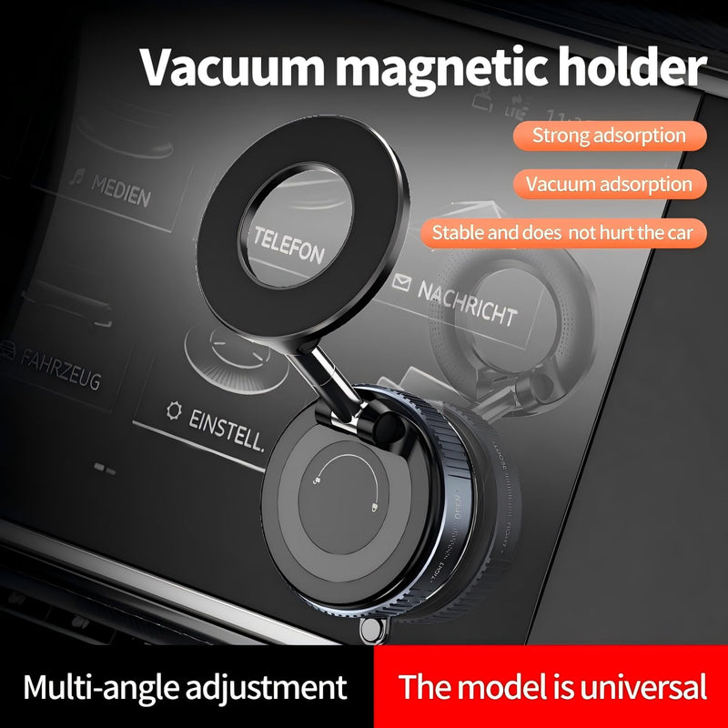 WEKEFON Car Phone Holder for Magsafe,360° Adjustable Suction Cup Phone Mount,Foldable Suction Cup Phone Mount,Phone Holders for Your Car for iPhone 16 15 14 13 12 Pro Max Plus (Black-K007) Black-K007