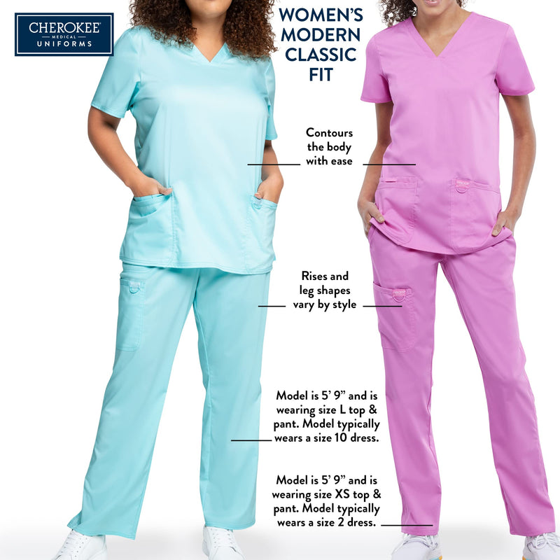 Cherokee Lab Coat Women 28" & 30" Medical Scrub Consultation Lab Coat Long Sleeve with 3 Pockets Easy Care - CK451 Standard Size 28" Medium White