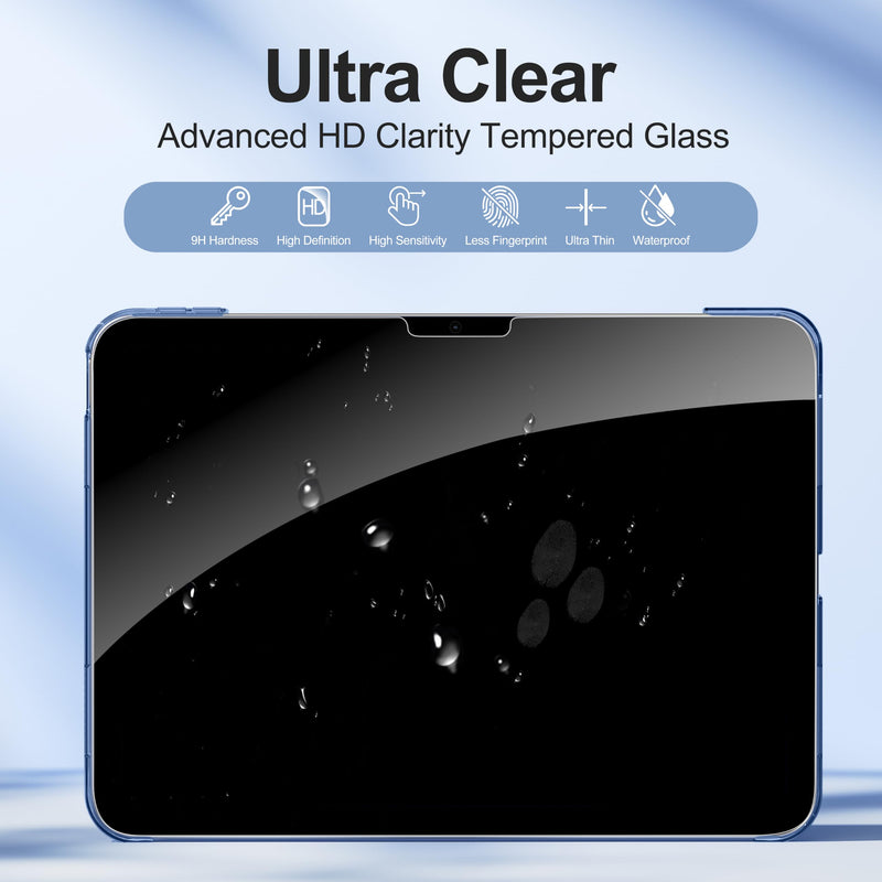 for iPad Air 11 Inch Case (M4/M3/M2) with Screen Protector | Slim Trifold Stand Protective Cover with Translucent Back for iPad Air 11 Case (2026/2025/2024), Auto Sleep/Wake, NavyBlue
