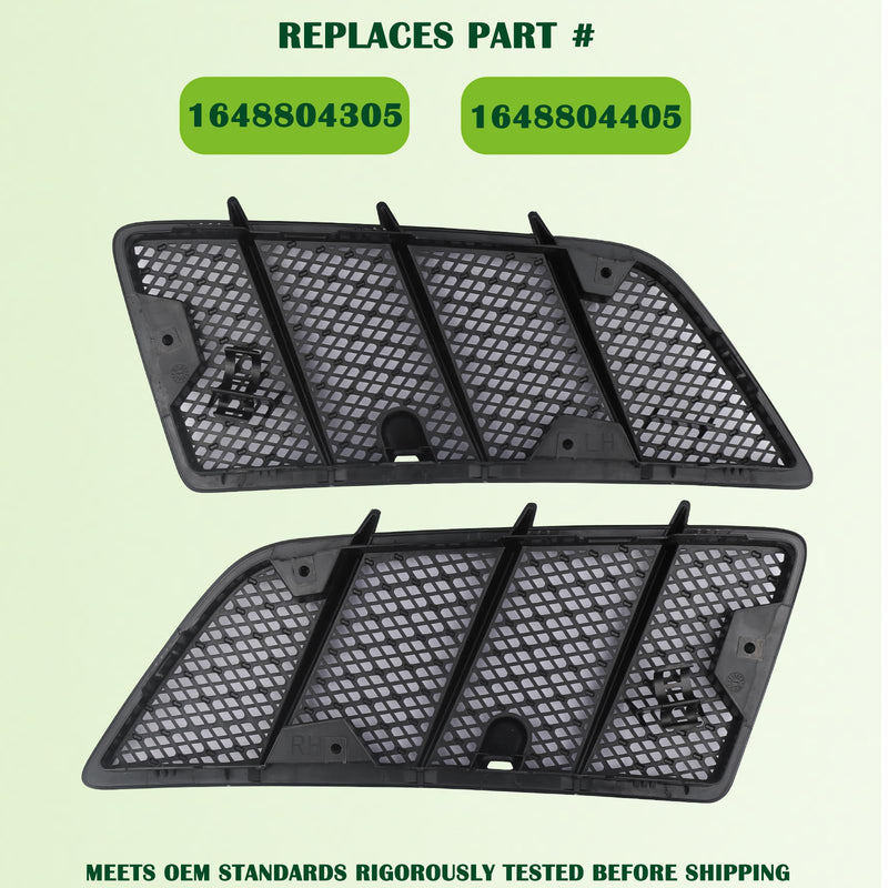 Pair Hood Air Vent Grille Cover Compatible with 2008-2011 Mercedes Benz W164 W164 ML350 ML450 ML550 ML63 AMG GL320 GL350 GL450 GL550 Class Replaces 1648804305 1648804405