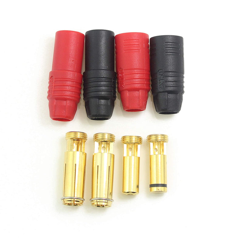 SoloGood 6pairs Amass AS150 Male Female Anti Spark Connector Gold Plated Banana Plug Set for Battery ESC and Charge Lead 6 Pairs AS150