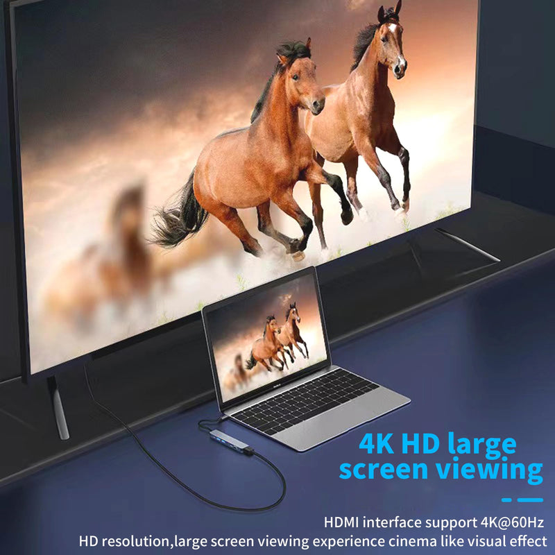 7-in-1 USB C Hub with 4K HDMI,100W PD Charging，USB C Adapter for MacBook Pro/Air,Dell XPS,HP,Lenovo,iPad Pro，Steam Deck - 5Gbps Data Transfer,SD/TF Card Reader,Slim Portable Laptop Dongle Critin-7-in-1 HUB