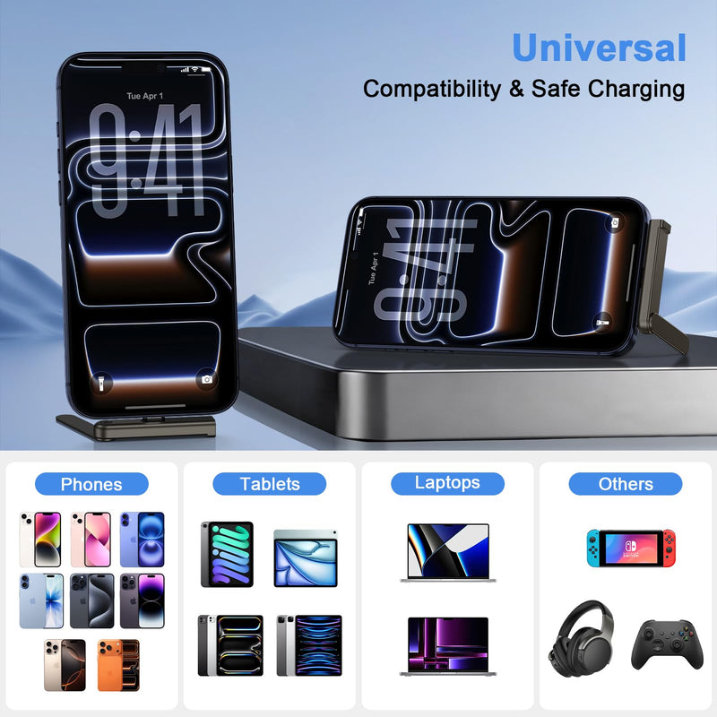 Invisible Phone Stand with USB C Adapter,240W Fast Charging USB C Male to | USBC Female Connector Adapter for iPhone 17 Pro Max/17e/17/16e/16/15/15 Plus/2-in-1 Compact Phone Foldable Holder Kickstand