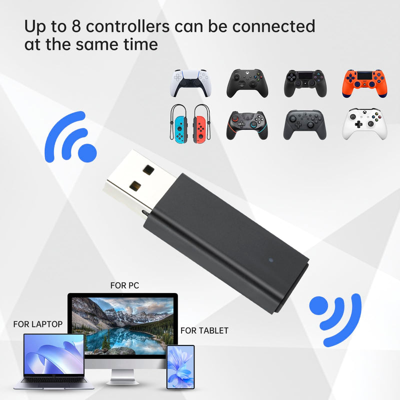 ELUTENG Xbox Adapter for PC Wireless Controller Dongle - Bluetooth 5.0 Compatible with Xbox One, One X|S, Elite, Elite Series 2, Series X|S Controller