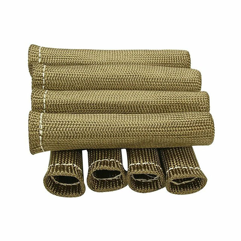 Titanium Spark Plug Wire Boots Protector 2500 Degree Spark Plug Wire Insulation Heat Protection Cover 8pcs Spark Plug Protector Titanium