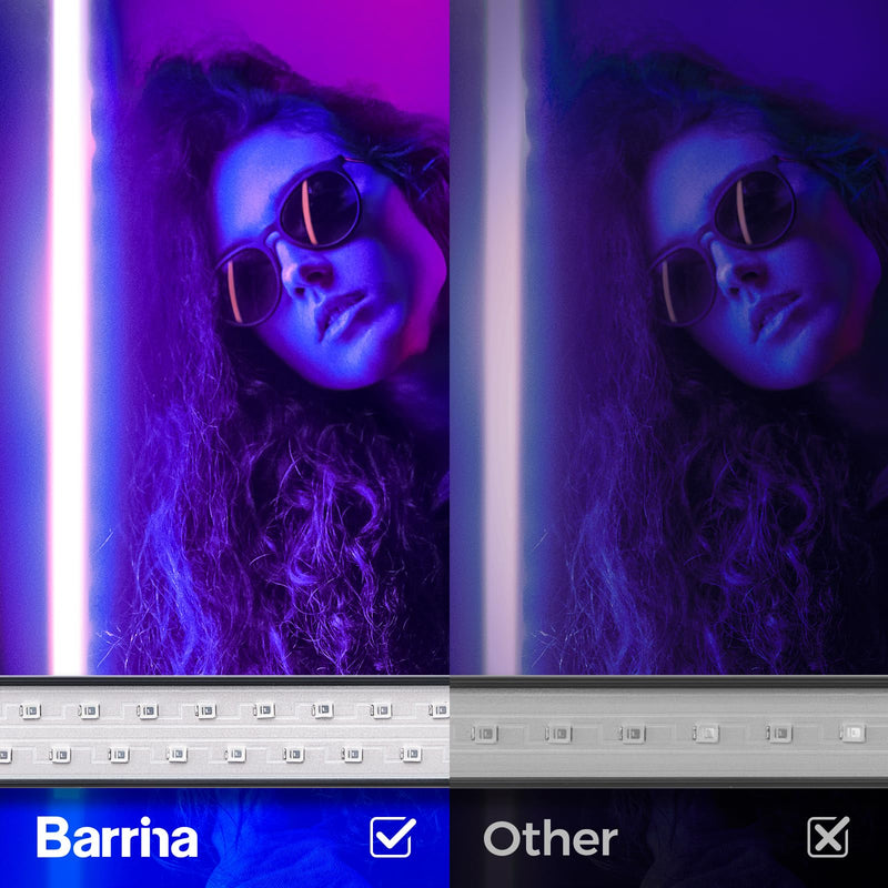 Barrina LED Black light 10W 1FT, Magnetic LED Black Lights for Glow Party, Fluorescent Tapestry Poster, UV Blacklight Halloween Decoration, Linkable UV Light, Plug with Built-in ON/Off Switch, 4 Packs T5-1FT/4Pack