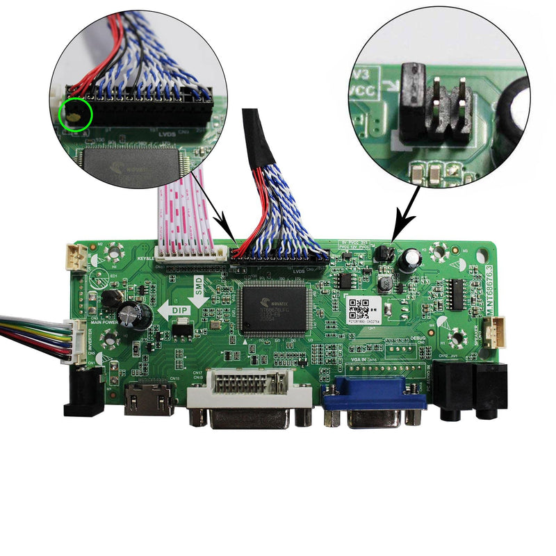 LVDs Controller Board 30 pins m.nt68676 for 17" 19" 1280x1024 M170EG01 M170EN01 M170EN06 M170ETN01 1 LCD Gaming Screen Panel